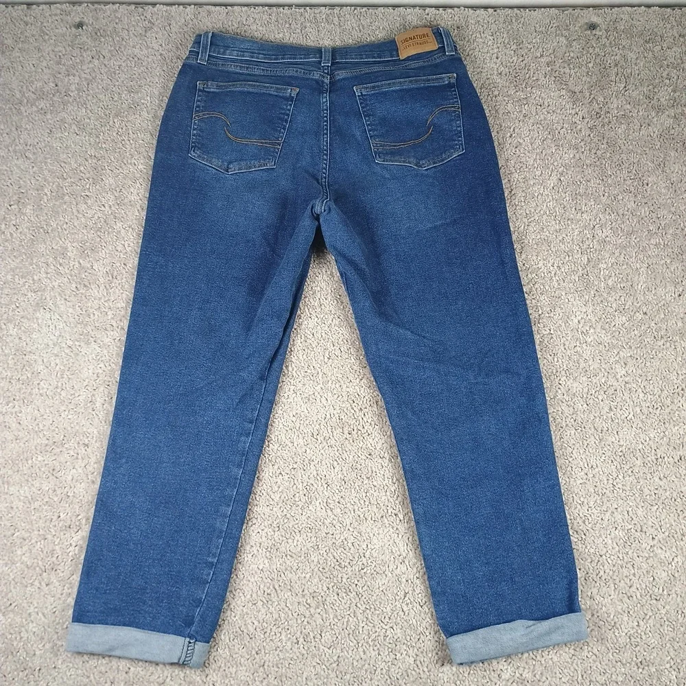 Signature Levi Strauss Heritage Boyfriend Jeans Women's 10 Relaxed Fit Cuffed